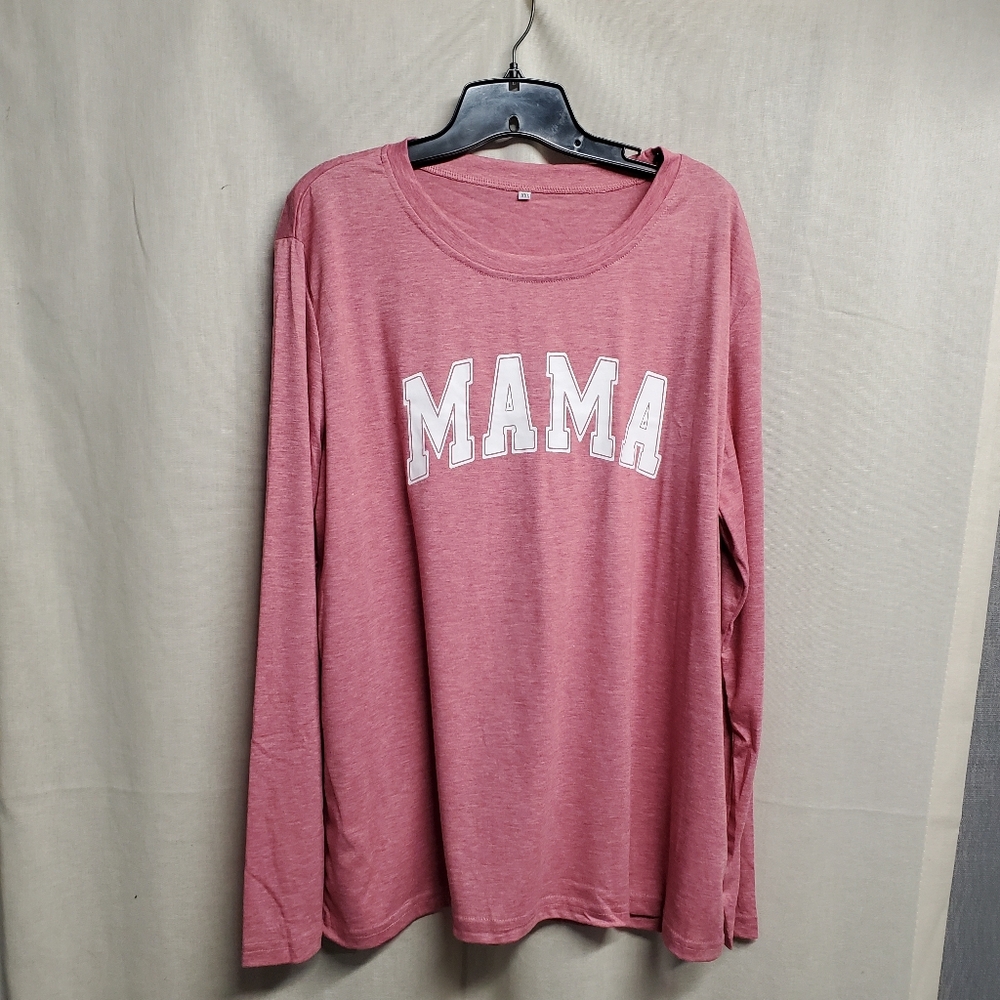 Pink Long Sleeve 'MAMA' Top